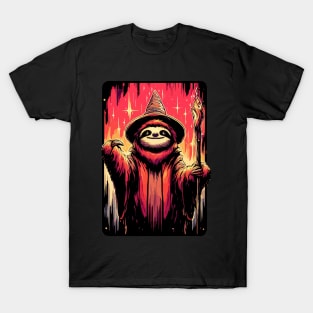 Retro Sloth Wizard T-Shirt